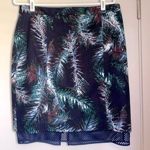 Club Monaco pal print and mesh pencil skirt - 12